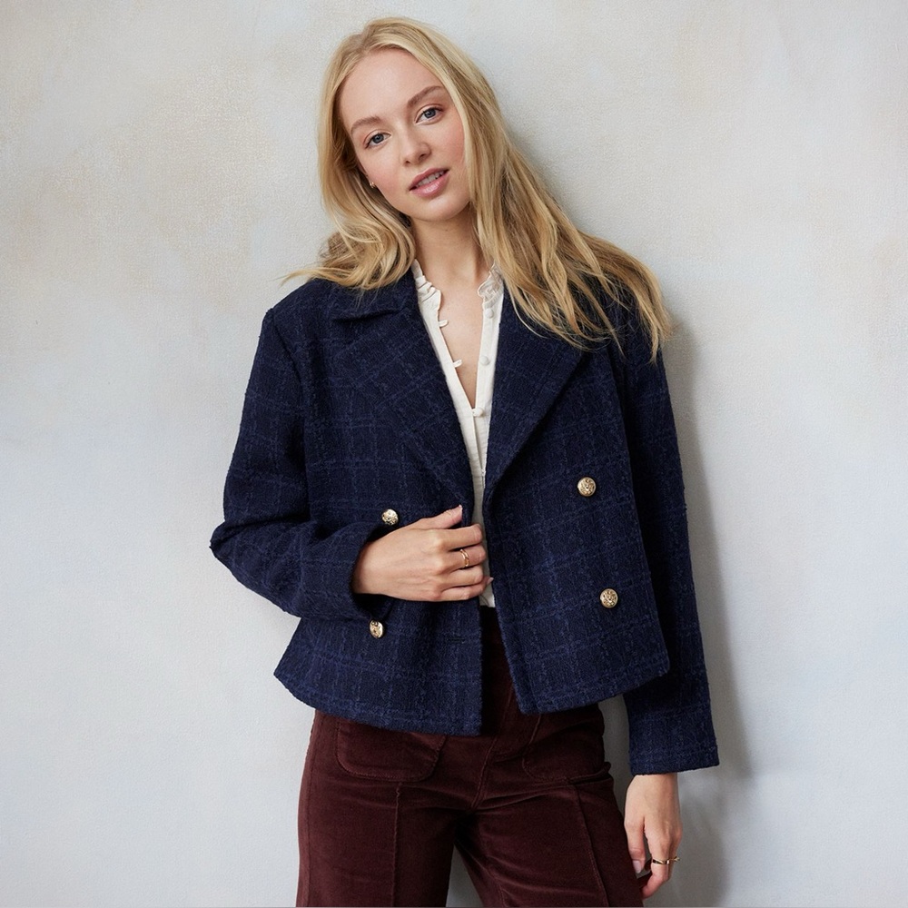 Women's LC Lauren Conrad Blue Peacoat Sz L